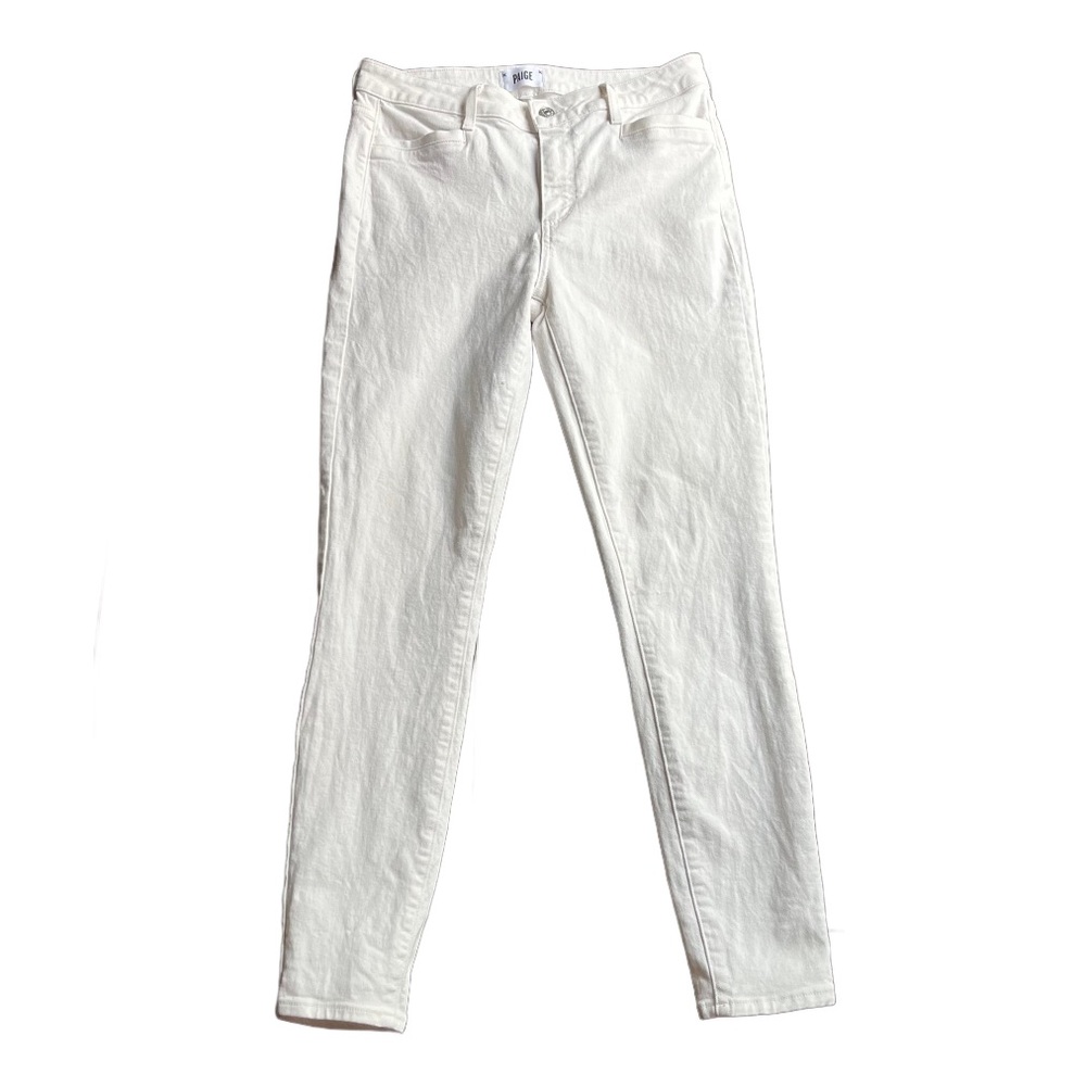 Anthropologie PAIGE Hoxton Ankle High Rise Ankle Skinny  SZ 29 in ecru